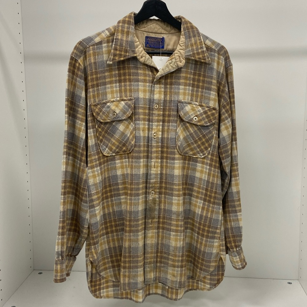 Pendleton Light Brown Button Up - L